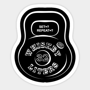 Whiskey heavy liters outline Sticker